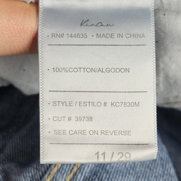 Kancan Jeans Womens 29 Blue High Rise Distressed Mom Jean Cotton Casual Denim - Picture 11 of 12